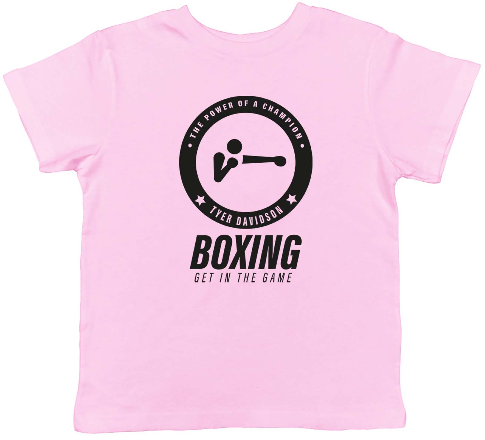 Personalised The Power Of A Champion Boxing Sport Kids T-Shirt Boys Girls Gift