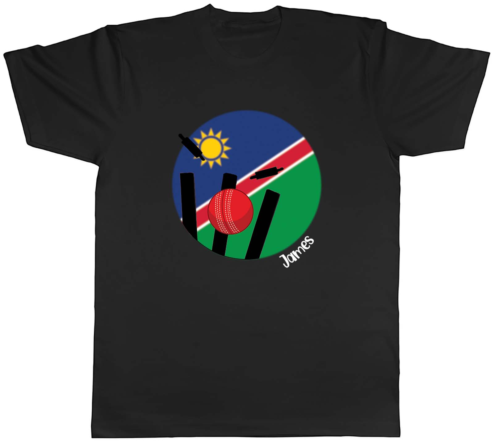 Personalised Cricket Namibia Sports Mens Unisex T-Shirt Tee Gift