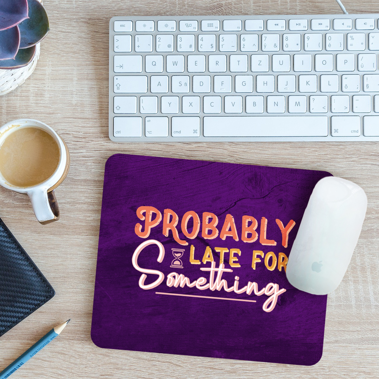 Probably Late For Something Mouse Mat Pad Funny Joke T 24cm X 19cm Ebay