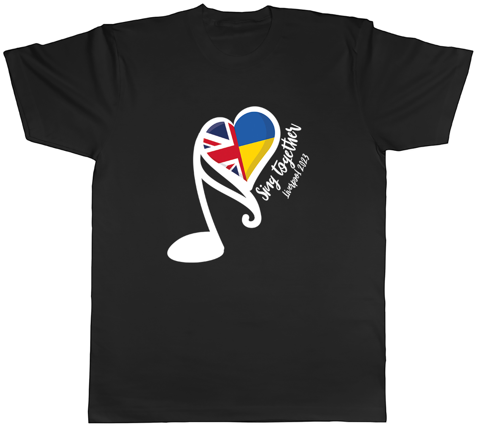 UK Ukraine Song Contest Mens T-Shirt Music Sing Together Unisex Tee Gift