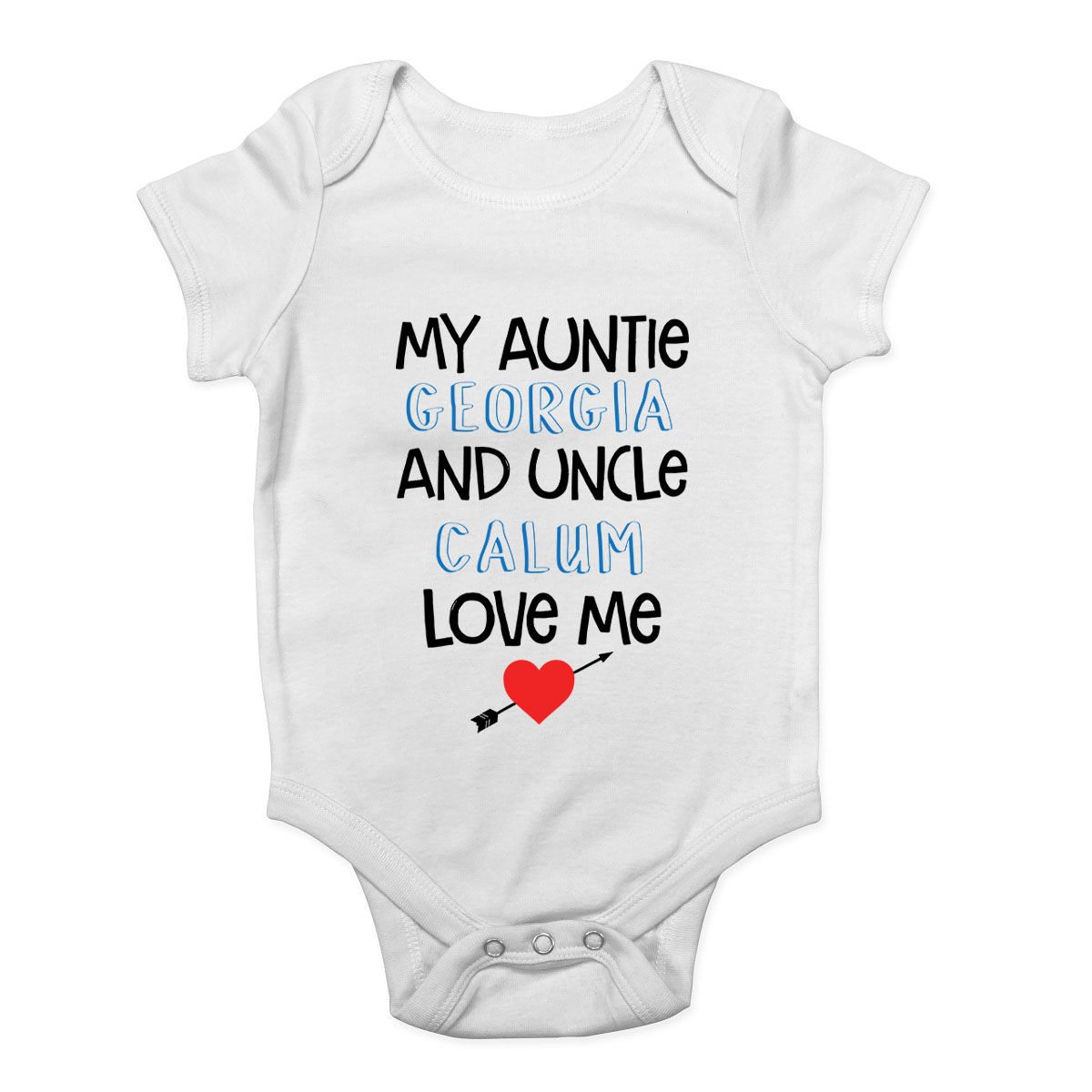 And Uncle I Love My Aunt Baby Onesie Personalised My Uncle And