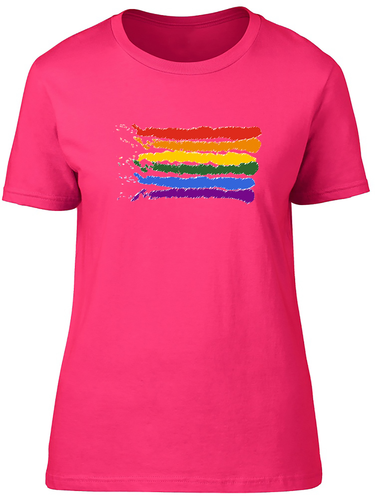 T-shirt donna aderente bandiera dell'orgoglio - Foto 3 di 6