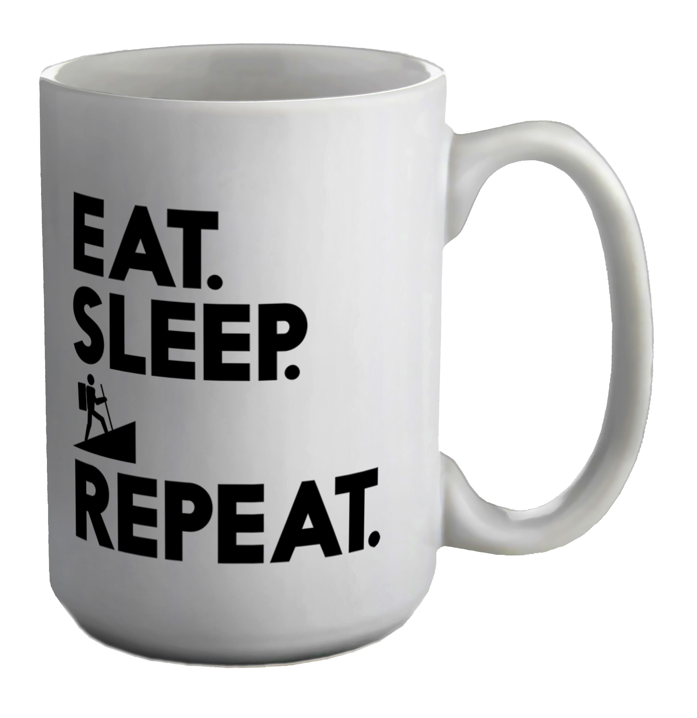 Eat Sleep Climbing Repeat White 15oz Large Mug Cup
