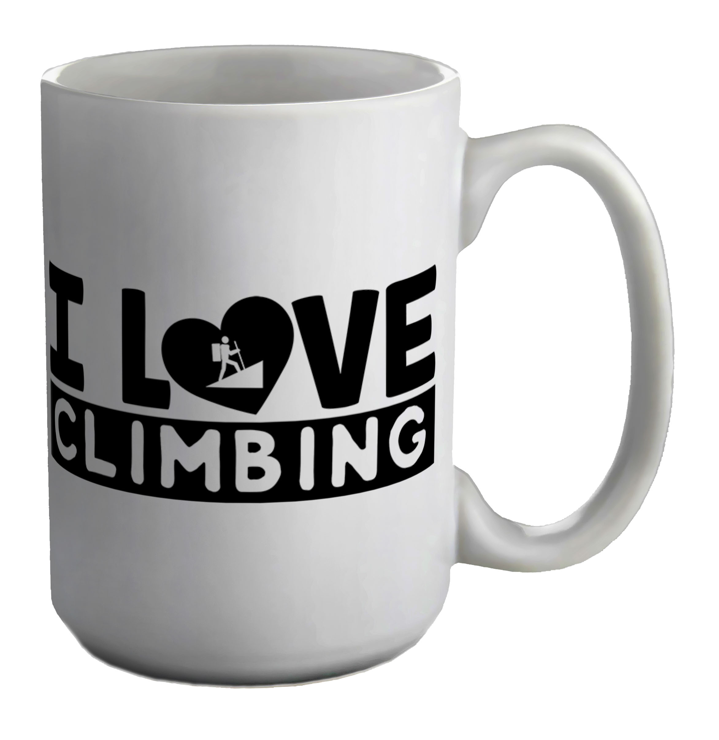 I Love Climbing White 15oz Large Mug Cup